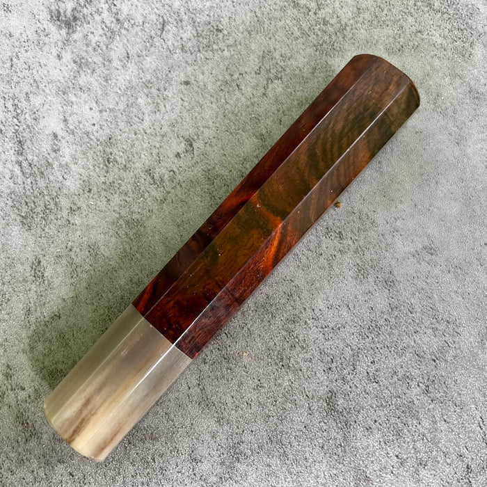 Hanoi Made Custom Japanese Knife handle (wa handle)  for 240 : Rosewood and horn