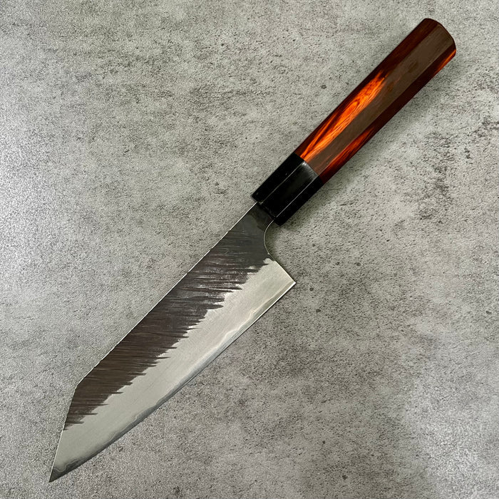 Custom Yu Kurosaki Fujin Aogami Super Hammered 165  Bunka -  Rosewood and horn