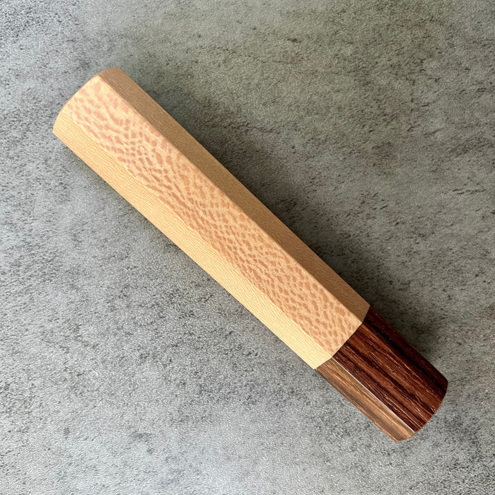 Custom Japanese Knife handle (wa handle)  for 165-210mm: Sycamore and Honduran rosewood