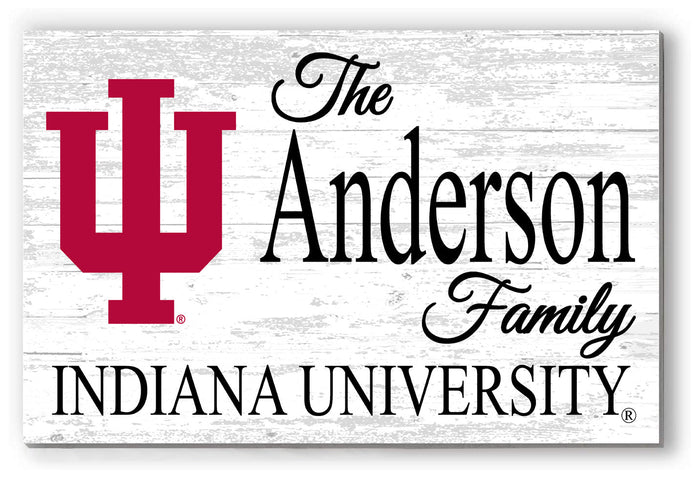 Indiana University Family Name Sign for IU Alumni, Fans or Graduation - Broad Bay Personalized Gifts Shipped Fast
