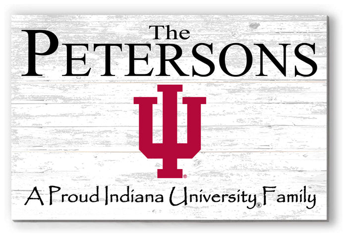 Indiana University Family Name Sign for IU Alumni, Fans or Graduation - Broad Bay Personalized Gifts Shipped Fast