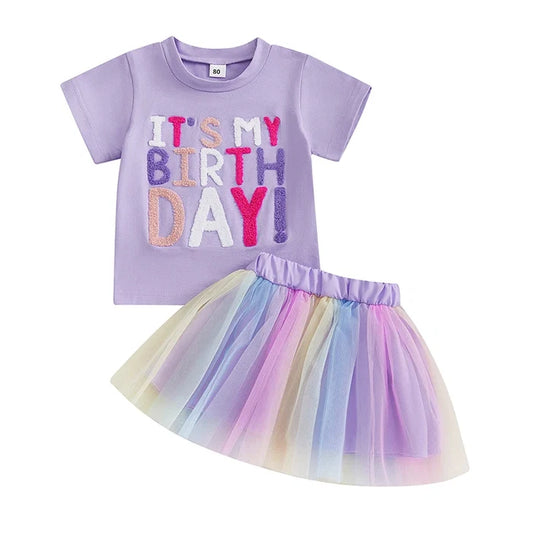 IT'S MY BIRTHDAY Purple Tutu Outfit