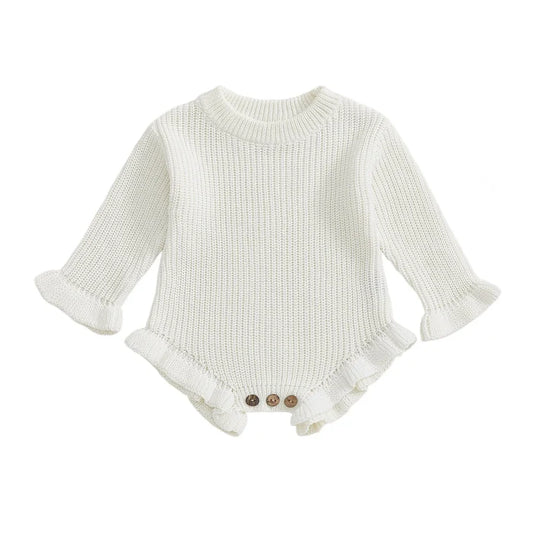 JANIE Knitted Ruffle Romper