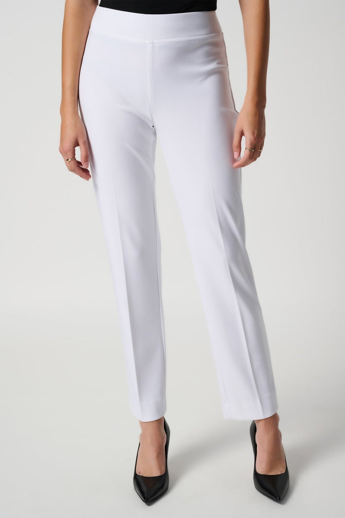 Joseph Ribkoff 143105 White Classic Straight Trouser - Dotique