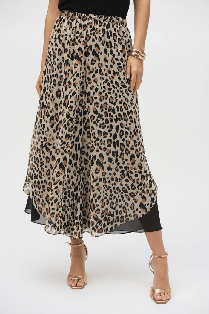 Joseph Ribkoff 252156 Reversible Animal Print Culotte Trousers - Dotique - Joseph Ribkoff