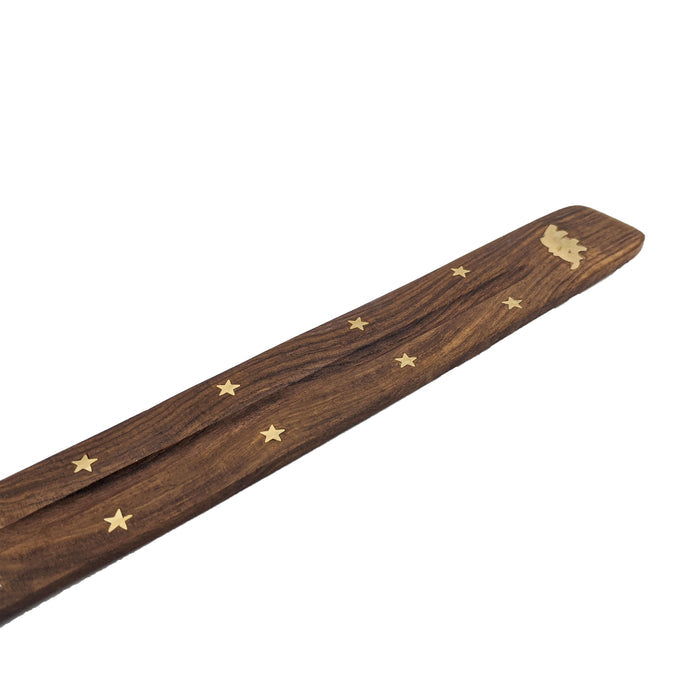 Jumbo Wood Incense Burner & Ash Catcher, Elephant Design, 18"