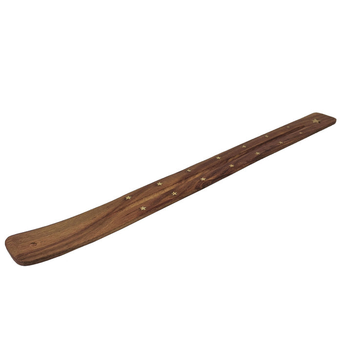 Jumbo Wood Incense Burner & Ash Catcher, Star Design, 18"