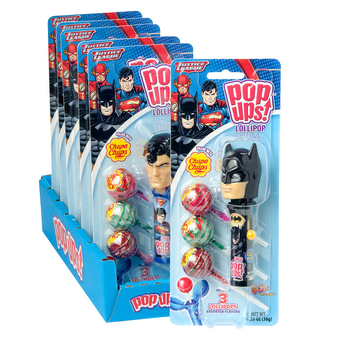 Justice League Lolli Pop-Ups Toys - 6ct