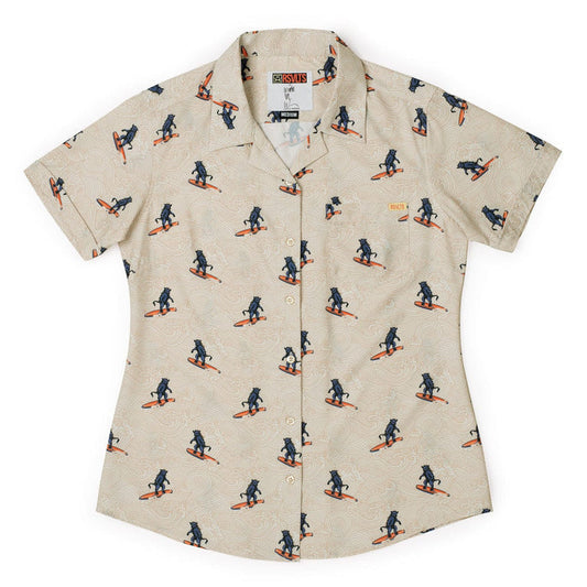 RSVLTS XS Justin Warner Justin Warner "Cow-abunga" Women _ KUNUFLEX Short Sleeve Shirt