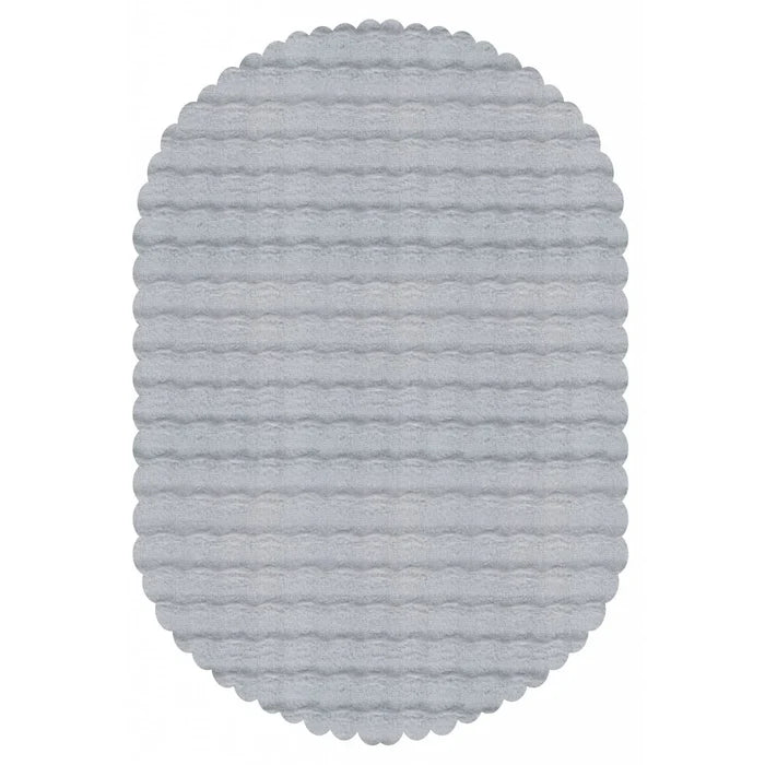 Kaşmir Halı Cosy Premium Bubble Gris clair Ovale, 100x150 cm