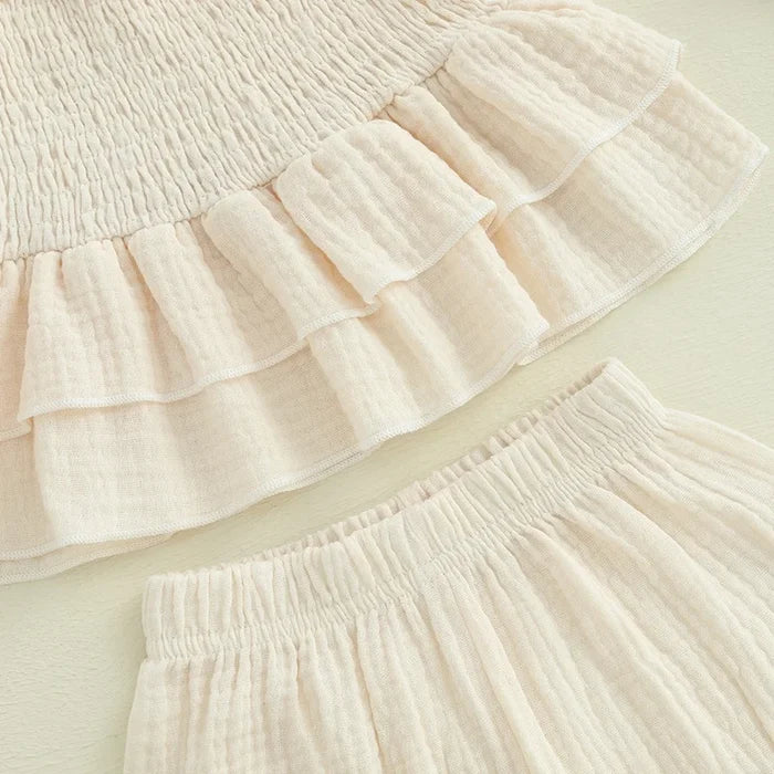KAYLA Smocked Ruffle Top Outfit