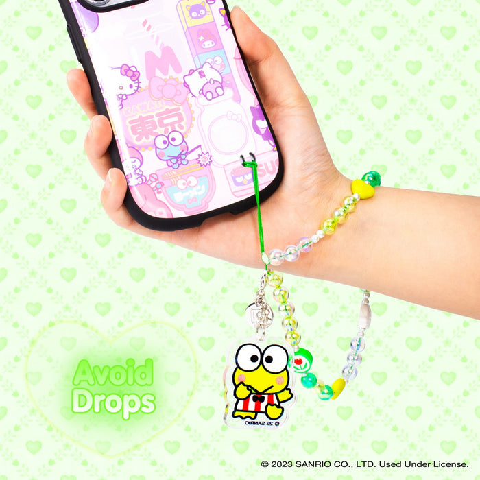 Keroppi Beaded Charm Mobile Phone Wrist Strap Accessory Hamee.com - Hamee US