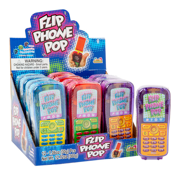 Kidsmania Flip Phone Pop Candy - 12 Count