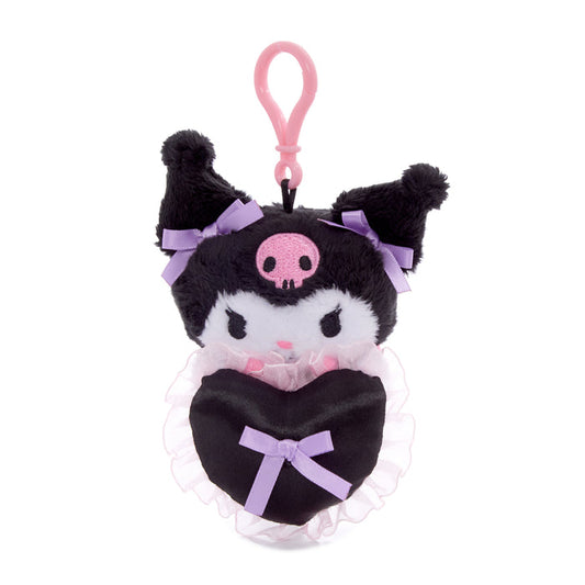 Kuromi Lovely Ribbons Mascot Clip Plush NAKAJIMA CORPORATION