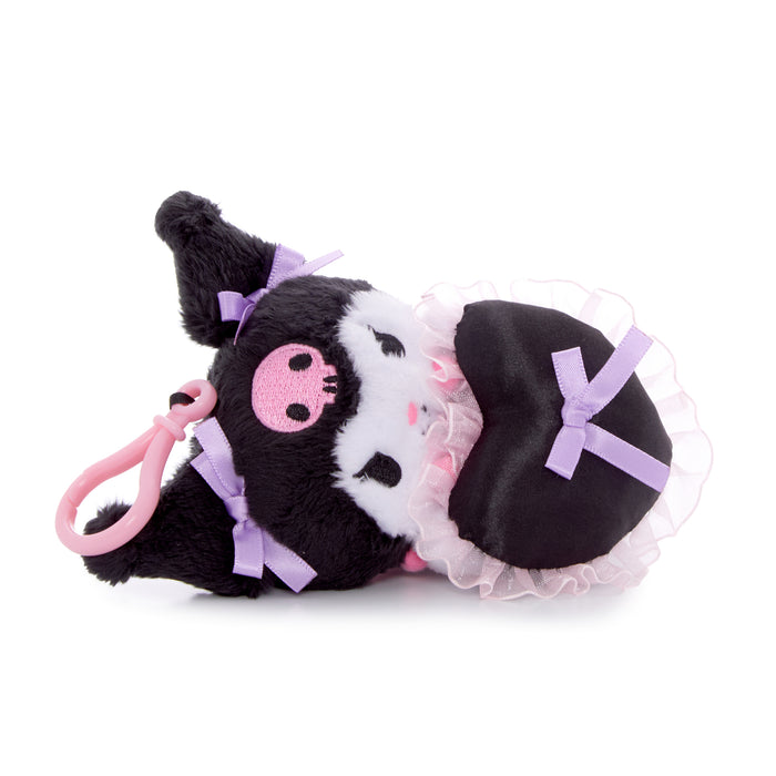 Kuromi Lovely Ribbons Mascot Clip Plush NAKAJIMA CORPORATION
