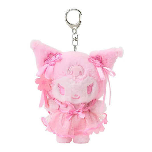 Kuromi Plush Mascot Keychain (Cherry Blossom Fairies Series) Accessory Japan Original