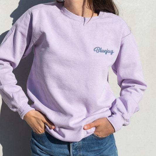 Bluejay e-bikes French lavender sweatshirt