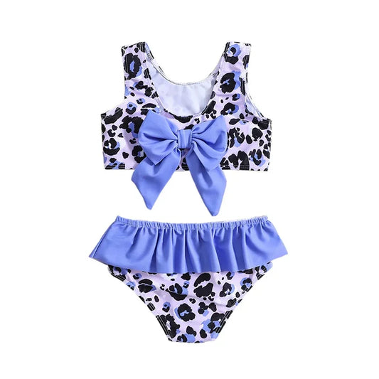 LEOPARD Purple Bowtie Bikini