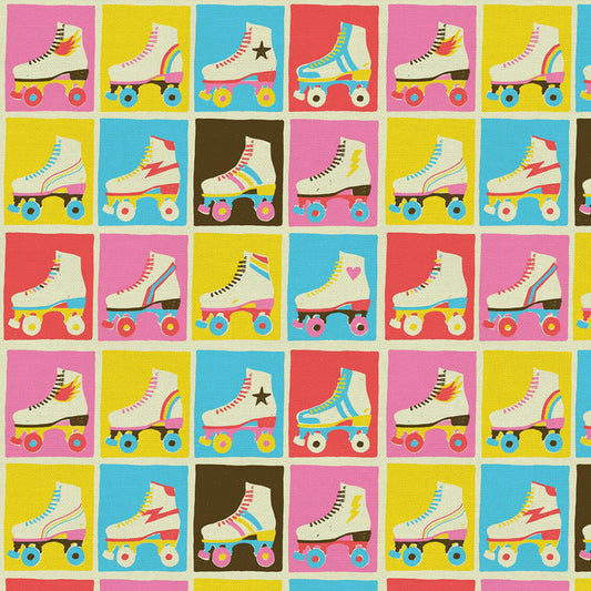 Let the Good Times Roll Skate Fabric, Paintbrush Studio