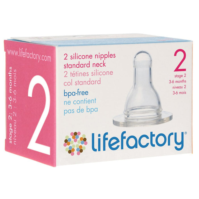lifefactory stage 2 3 to 6 month silicone nipple replacement. bpa & bps free
