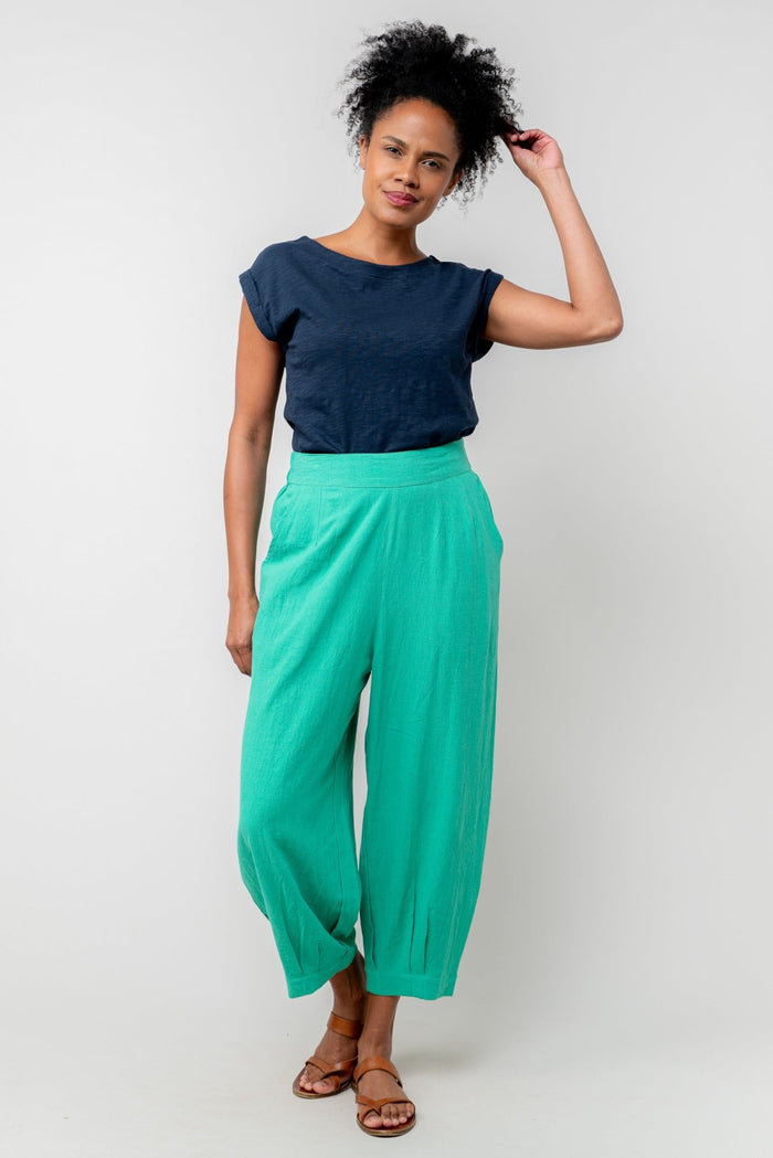 Lily & Me LM25103N Sway T-Shirt Plain Round Neck Navy - Dotique