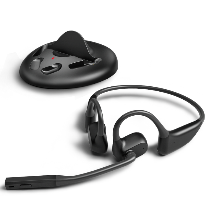 Lingo N21 Open-Ear Headphones with Mic, built-in noise-canceling microphone reduces background noise for clear calls on PC, Zoom, Teams, and other platforms.