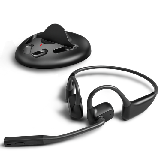 Lingo N21 Open-Ear Headphones with Mic, built-in noise-canceling microphone reduces background noise for clear calls on PC, Zoom, Teams, and other platforms.