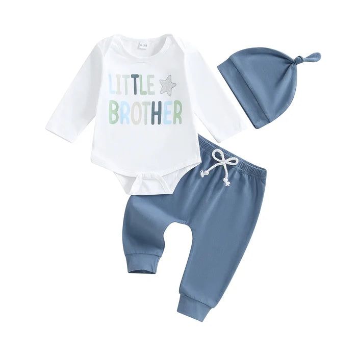 LITTLE BROTHER Blue Outfit with Beanie