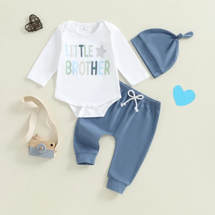 LITTLE BROTHER Blue Outfit with Beanie