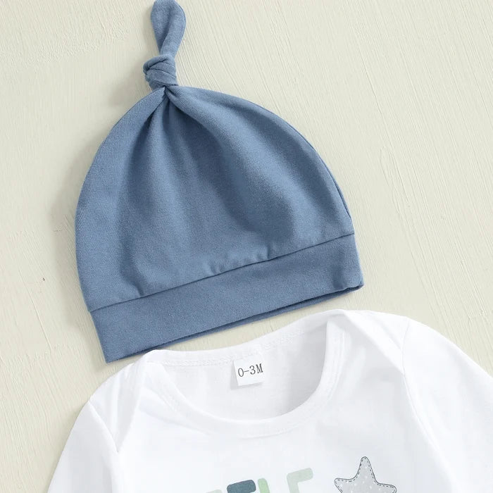 LITTLE BROTHER Blue Outfit with Beanie