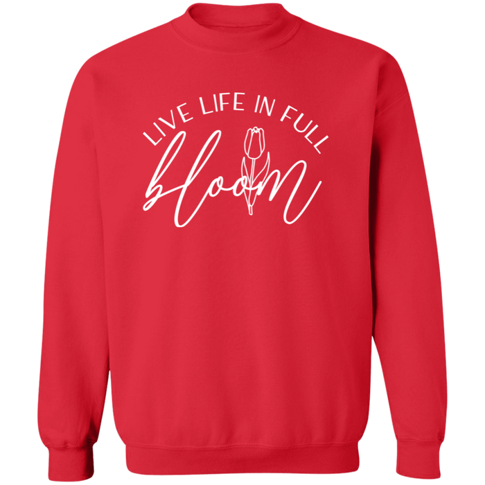 Live Life In Full Bloom crewneck sweatshirt in Red