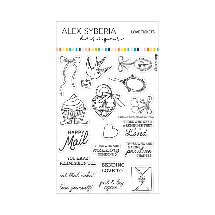 Love Tickets Stamp Die Bundle alex syberia designs cardmaking