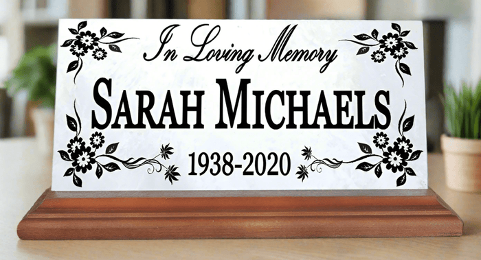 Loved One Memorial Plaque for Indoor Shelf or Mantel Remembrance Gift - Broad Bay Personalized Gifts Shipped Fast