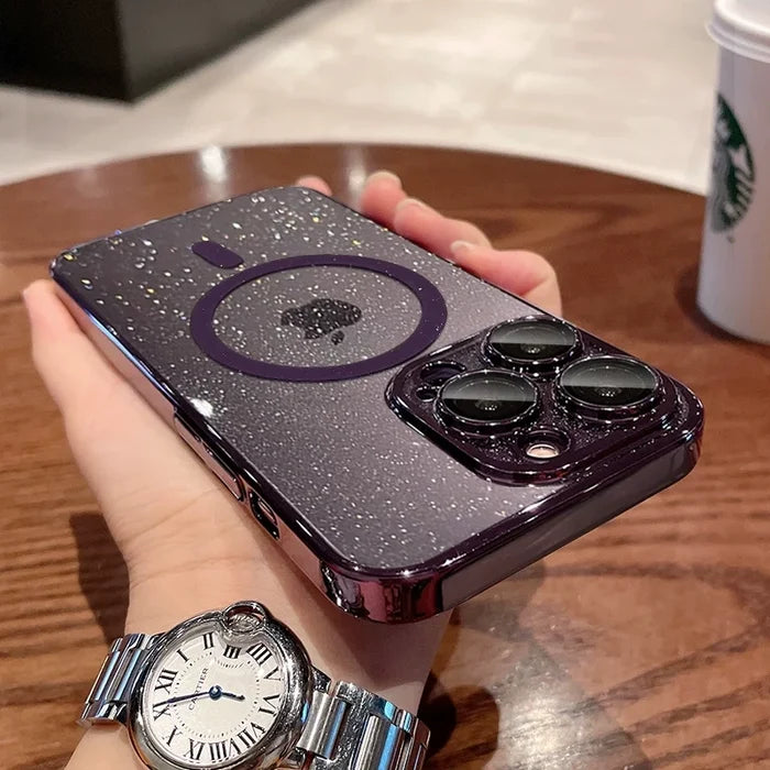 Sparkly purple iPhone case.