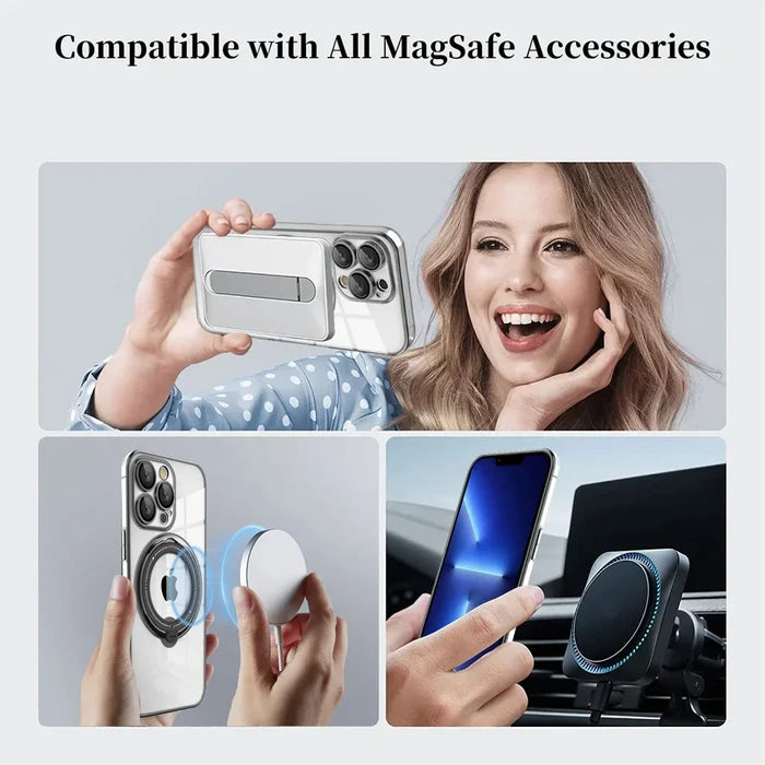 MagSafe compatible phone case.