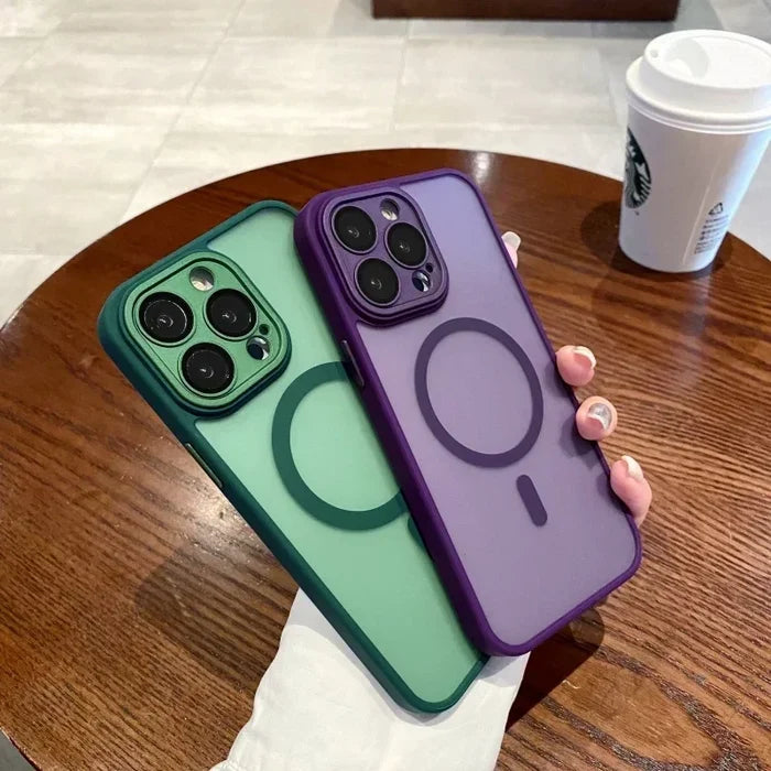 Two colorful iPhone cases.