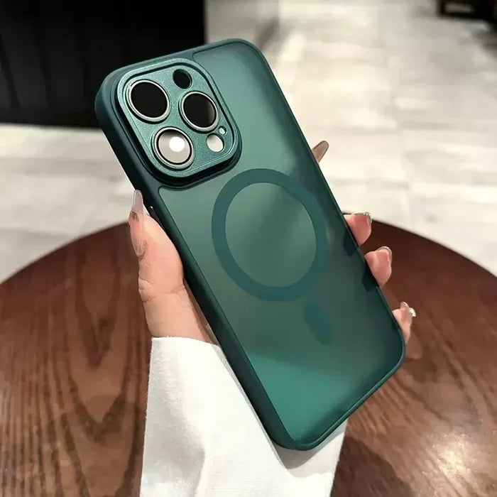 Green frosted phone case.