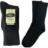 maggie's organics organic cotton crew socks - classic, black