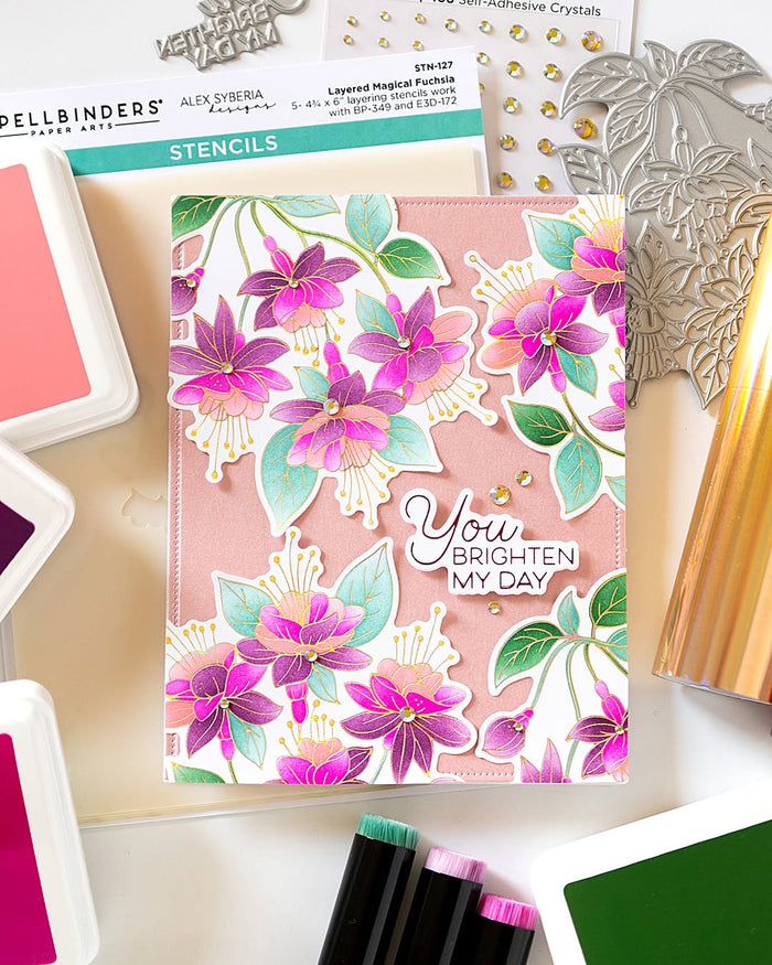 Magical Fuchsia Layered Stencil