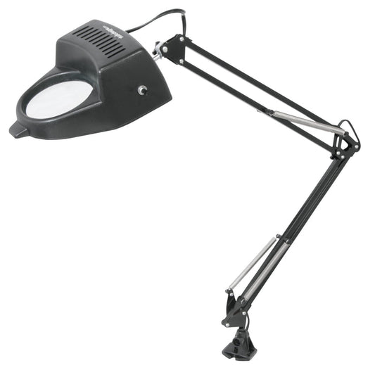 Magnifying Desktop Lamp for Craft/Sewing/Hobbies/Reading with Clamp Base and LED Bulb Black 12308