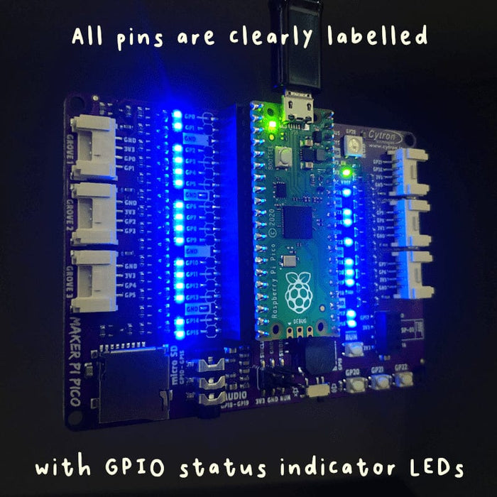 Maker Pi Pico Base (without Pico) by Cytron - The Pi Hut