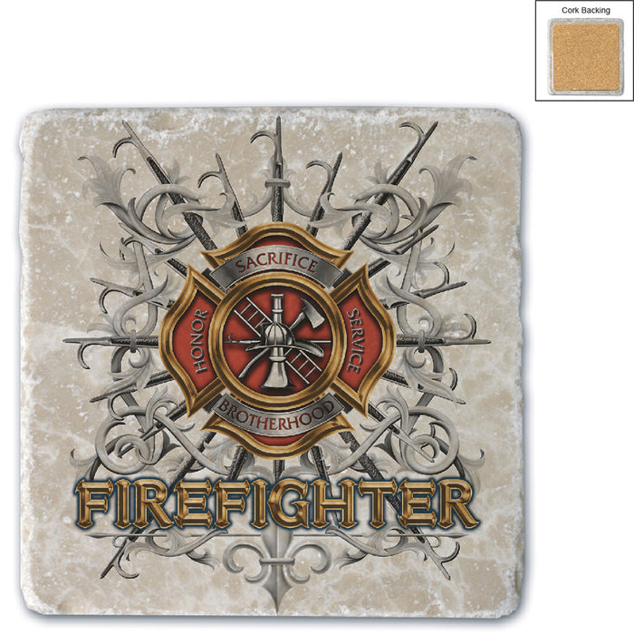 Maltese and Pikes Stone Coasters (set of 4)