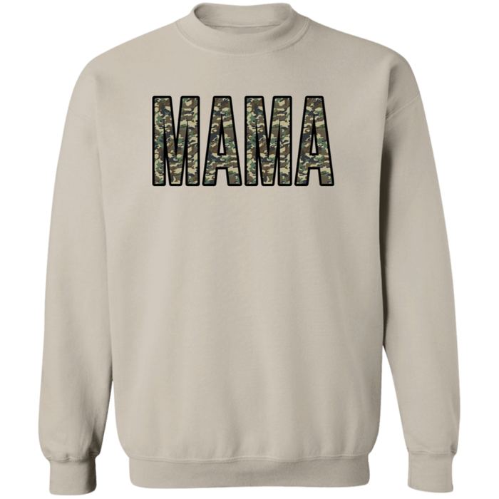 Mama Camo crewneck sweatshirt in Sand