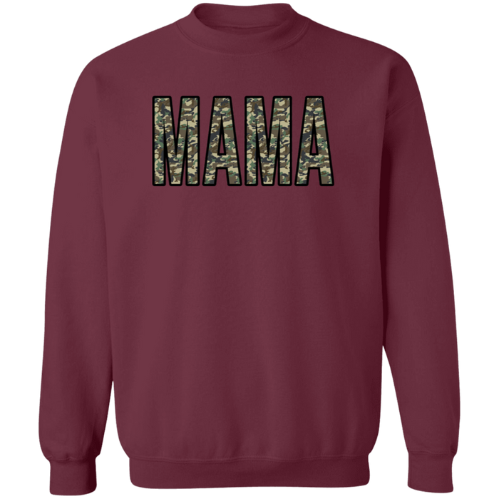 Mama Camo crewneck sweatshirt in Maroon