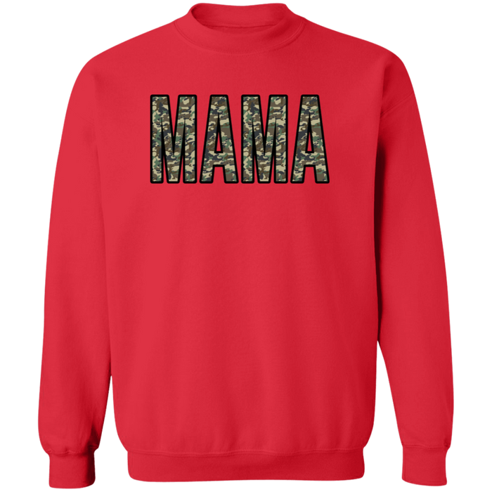 Mama Camo crewneck sweatshirt in Red
