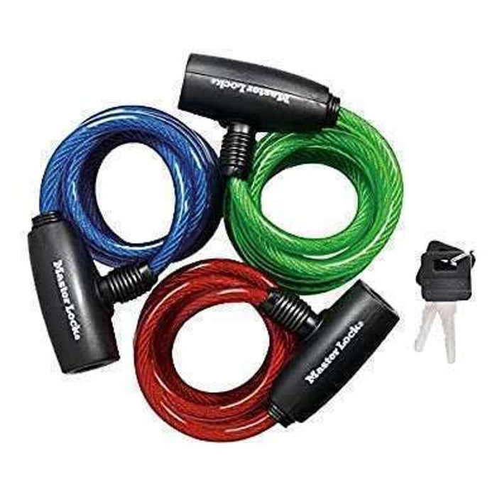 Master Locking Cables 1.8m x 8mm Assorted Colours