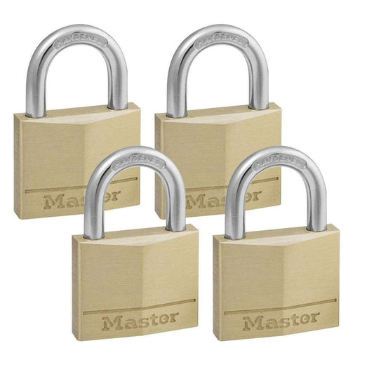 Master Padlock Hardened Steel 4pc