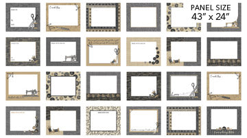 Material Girl Quilt Labels Panel Fabric, Northcott