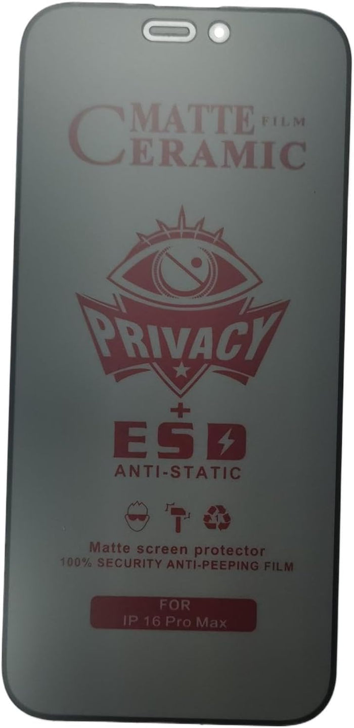 Matte ceramic privacy screen protector.