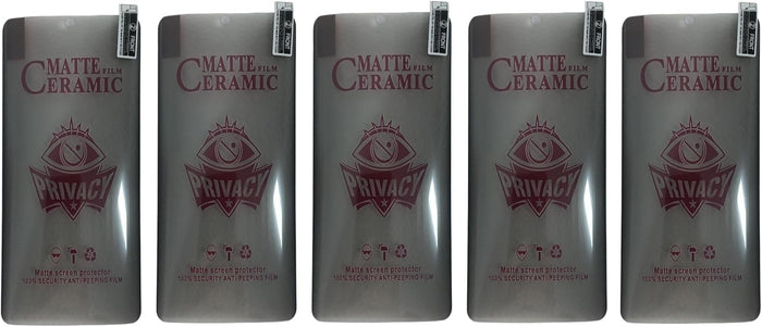 Five matte ceramic privacy screen protectors.